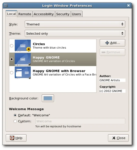 It is now easier than ever to change your login preferences in the
				totally redesigned GDM preferences window.