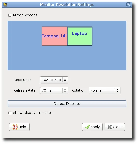New Screen Resolution Controls