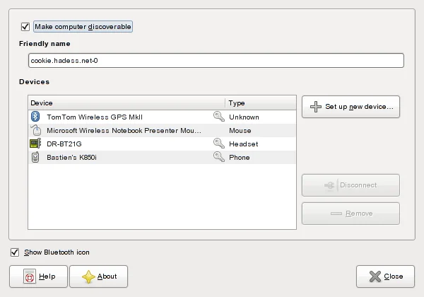 GNOME Bluetooth