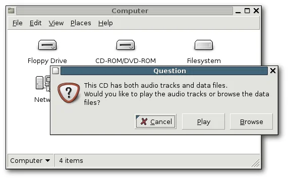 Inserting a multisession Compact Disc