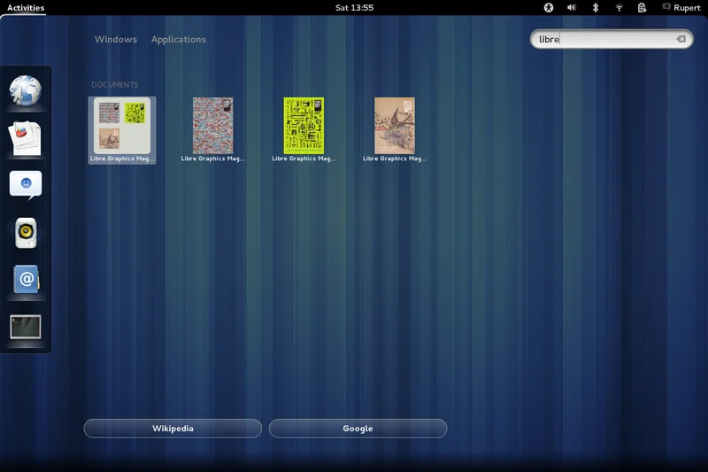 Search for Documents from the Activities Overview
