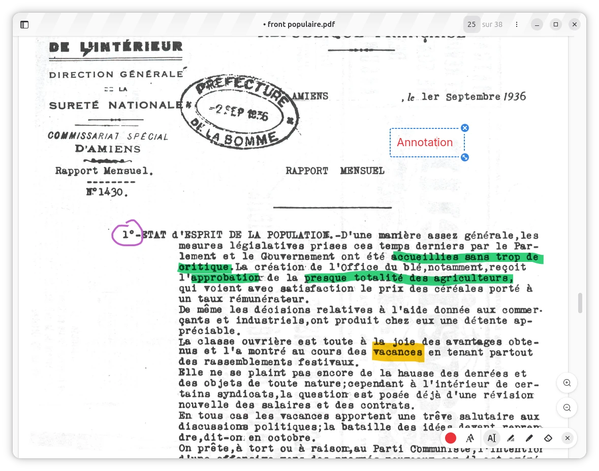 Annotations Feature in Document Viewer